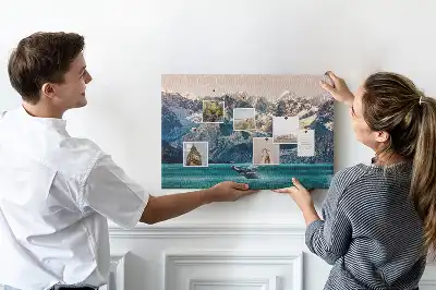 Tableau en liège déco Baleine eau