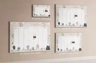 Tableau d’affichage en liège Planificateur animalier