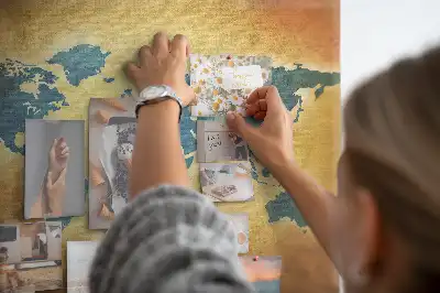 Tableau de liège Cartographie rétro du globe