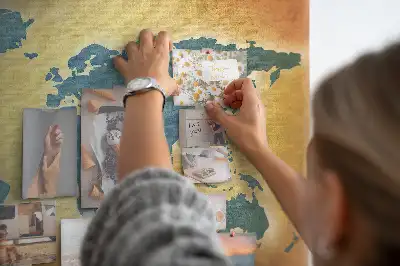 Tableau de liège Cartographie rétro du globe