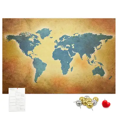 Tableau de liège Cartographie rétro du globe