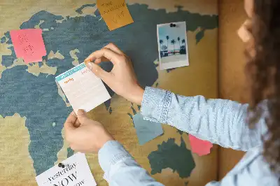 Tableau de liège Cartographie rétro du globe