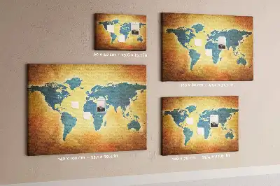Tableau de liège Cartographie rétro du globe