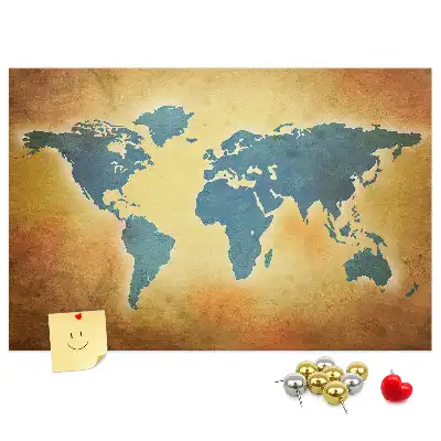 Tableau de liège Cartographie rétro du globe