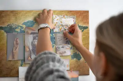 Tableau de liège Cartographie rétro du globe