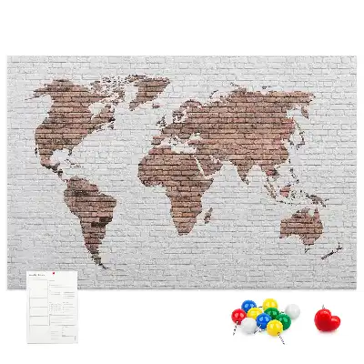 Tableau d’affichage en liège Contour industriel du monde