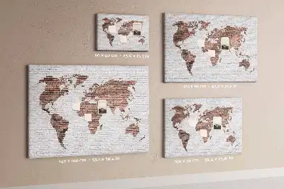 Tableau d’affichage en liège Contour industriel du monde