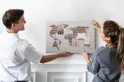 Tableau d’affichage en liège Contour industriel du monde