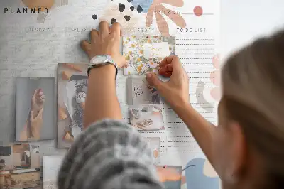 Tableau d’affichage en liège Organisateur hebdomadaire maison