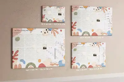 Tableau d’affichage en liège Organisateur hebdomadaire maison