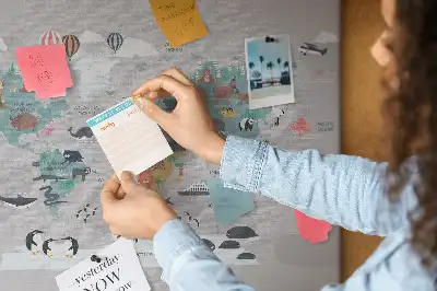 Tableau en liège déco Carte de dessin animé