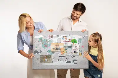 Tableau en liège déco Carte de dessin animé