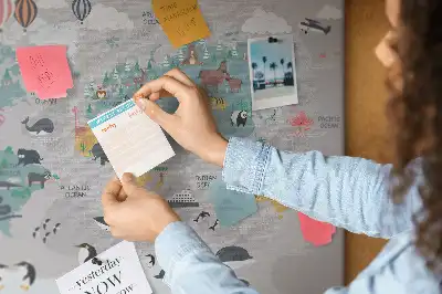 Tableau en liège déco Carte de dessin animé
