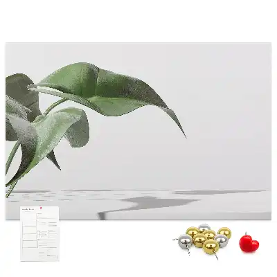 Tableau d’affichage en liège motif feuilles abstraites