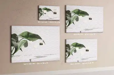 Tableau d’affichage en liège motif feuilles abstraites