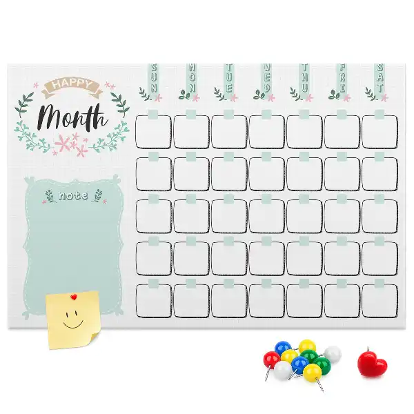 Tableau en liège déco Calendrier mural pour le mois