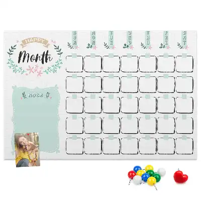 Tableau en liège déco Calendrier mural pour le mois