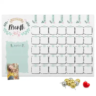 Tableau en liège déco Calendrier mural pour le mois