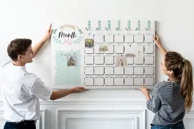 Tableau en liège déco Calendrier mural pour le mois