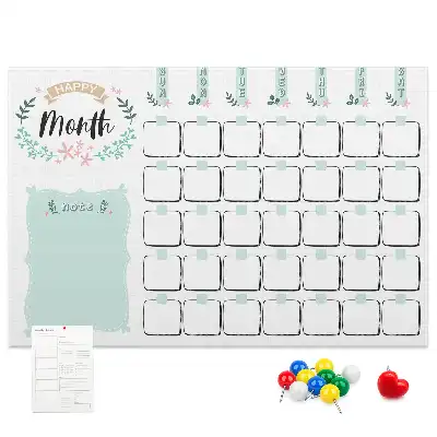 Tableau en liège déco Calendrier mural pour le mois