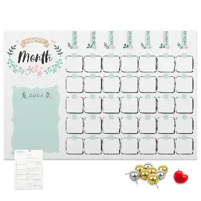 Tableau en liège déco Calendrier mural pour le mois
