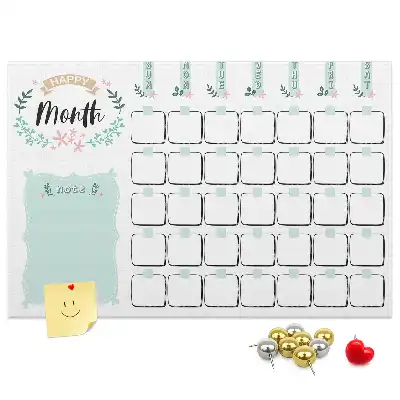 Tableau en liège déco Calendrier mural pour le mois