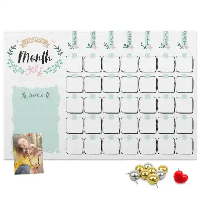 Tableau en liège déco Calendrier mural pour le mois