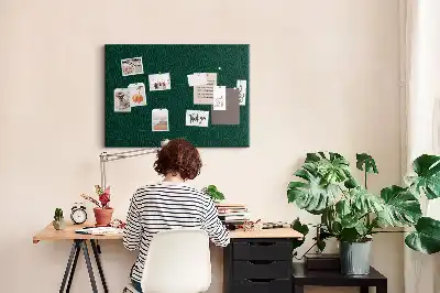 Tableau d’affichage en liège avec motif de feuilles