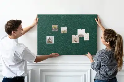 Tableau d’affichage en liège avec motif de feuilles