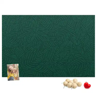 Tableau d’affichage en liège avec motif de feuilles