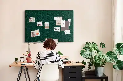 Tableau d’affichage en liège avec motif de feuilles