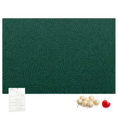 Tableau d’affichage en liège avec motif de feuilles