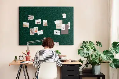 Tableau d’affichage en liège avec motif de feuilles