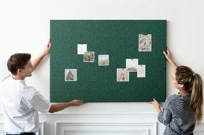 Tableau d’affichage en liège avec motif de feuilles