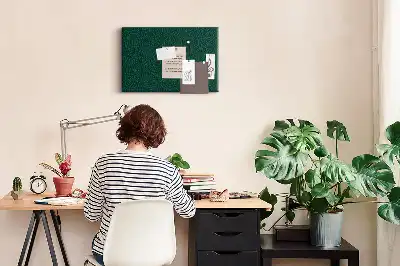 Tableau d’affichage en liège avec motif de feuilles