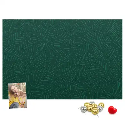 Tableau d’affichage en liège avec motif de feuilles