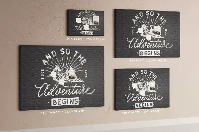 Tableau en liège déco Citation d'aventure