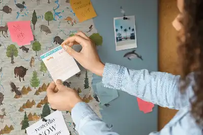 Tableau d’affichage en liège Carte des animaux de la Pologne