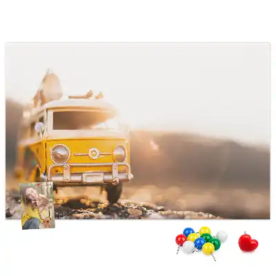 Tableau en liège déco Voiture vacances