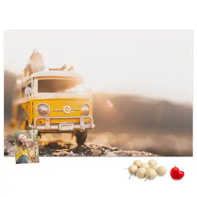 Tableau en liège déco Voiture vacances