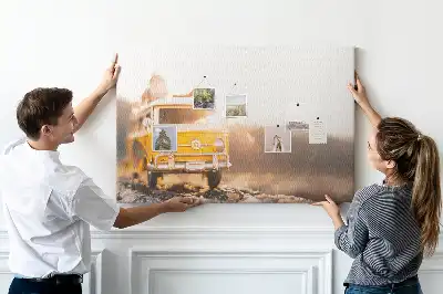 Tableau en liège déco Voiture vacances