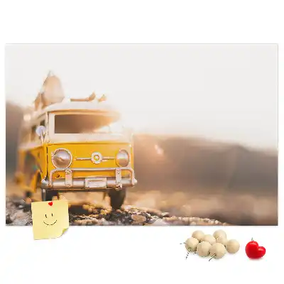 Tableau en liège déco Voiture vacances