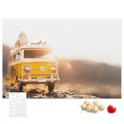 Tableau en liège déco Voiture vacances