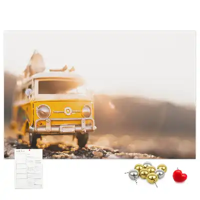 Tableau en liège déco Voiture vacances