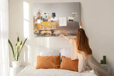 Tableau en liège déco Voiture vacances