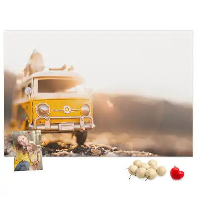 Tableau en liège déco Voiture vacances