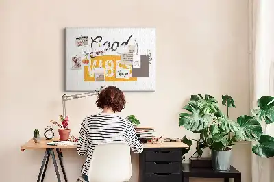 Tableau en liège déco Phrase inspirante