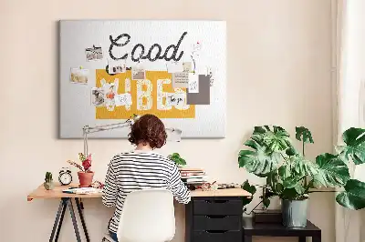 Tableau en liège déco Phrase inspirante