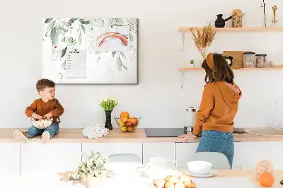 Tableau d’affichage en liège motif feuilles et plantes