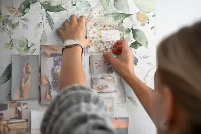 Tableau d’affichage en liège motif feuilles et plantes